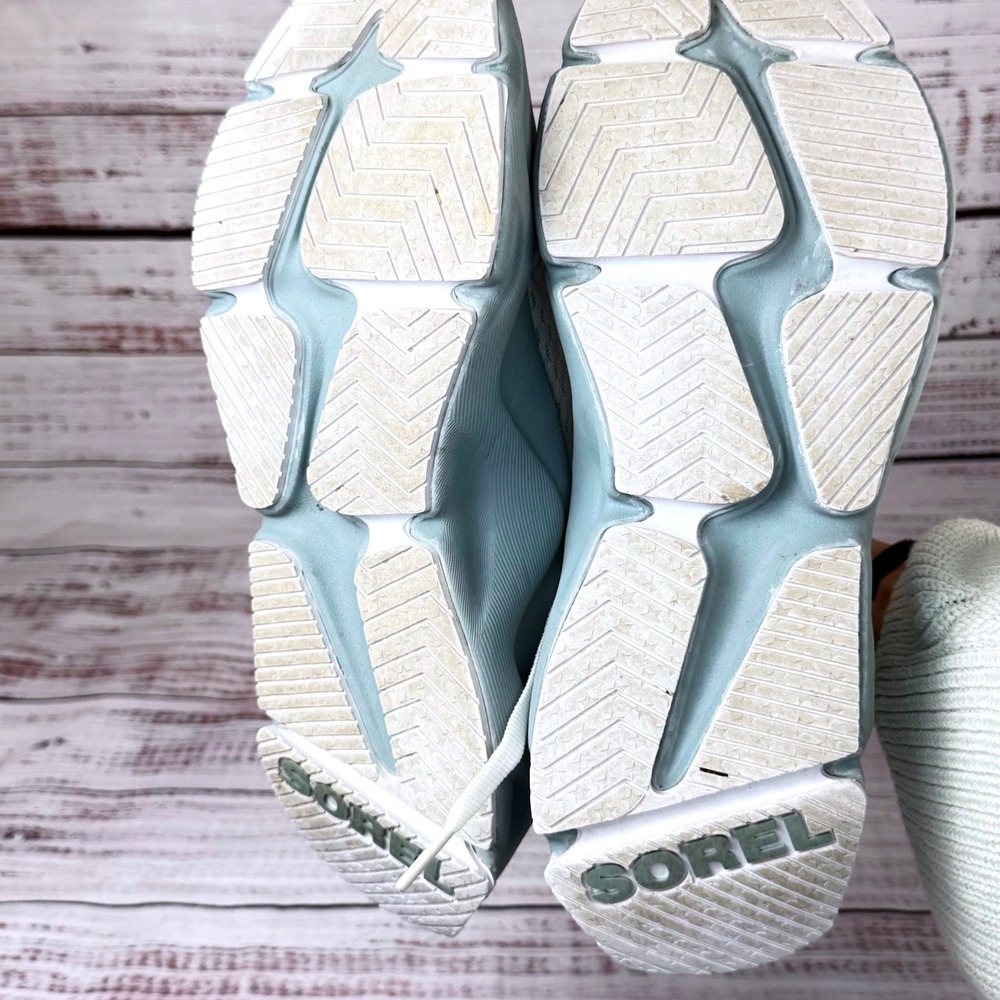 Sorel Kinetic Impact Lace Sneakers Sea Salt Sage Green NL4700-125 Womens 7.5 - Picture 5 of 8